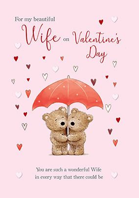 Photo of Barley Bear To My Wife On Valentine's Day Card