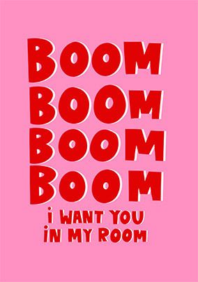 Photo of Boom Boom Boom Valentine's Day Card