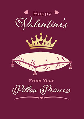 Pillow Princess Valentine's Day Card