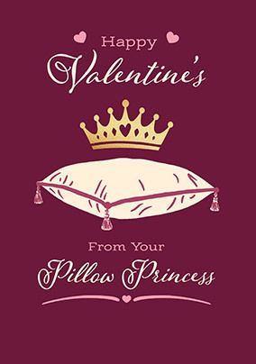 Photo of Pillow Princess Valentine's Day Card