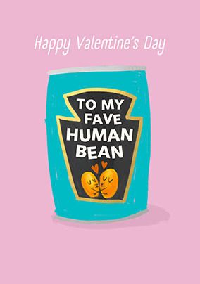 Photo of Favourite Human Bean Valentine's Day Card