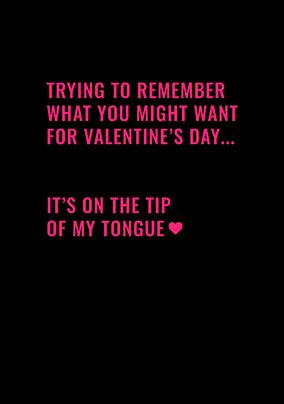 Photo of Tip of my Tongue Valentine's Day Card