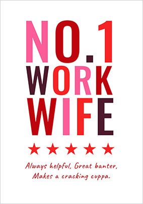Photo of Work Wife Valentine's Day Card