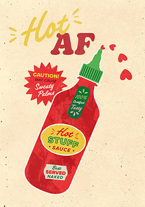 Hot Stuff Sauce Valentine's Day Card