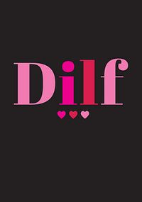 Tap to view Dilf Bold Typographic Valentine's Day Card