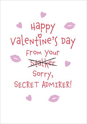 Photo of Secret Admirer Valentine's Day Card