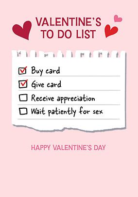 Photo of Valentine's to do List Card