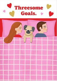 Tap to view Threesome Goals Valentine's Day Card