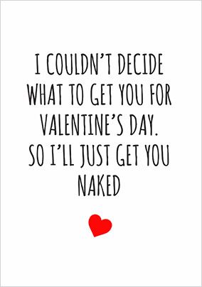 Photo of Get You Naked Valentine's Day Card