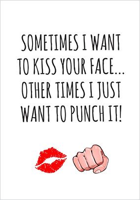 Photo of Kiss Or Punch Valentine's Day Card