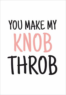 Photo of Knob Throb Valentine's Day Card