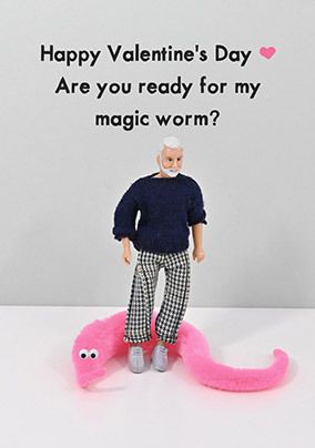 Photo of Magic Worm Valentine's Day Card
