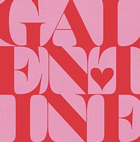 Tap to view Bold Typographic Galentine's Valentine's Day Card