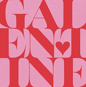 Photo of Bold Typographic Galentine's Valentine's Day Card
