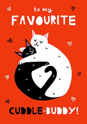 Photo of Favourite Cuddle Buddy Valentine's Day Card