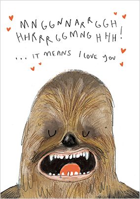 Photo of Chewbacca 'I Love You' Valentine's Day Card
