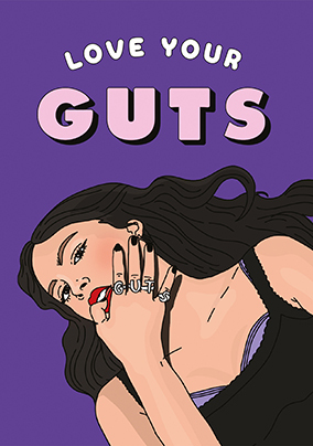 Love Your Guts Olivia Rodrigo Spoof Valentine's Day Card