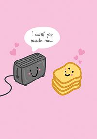 Tap to view I Want You Toaster Valentine's Day Card