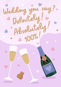 Tap to view Champagne Pop RSVP Wedding Card