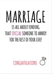 Tap to view Finding That Special Someone Funny Wedding Card