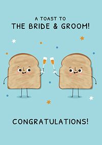 Tap to view Wedding Toast Personalised Congratulations Card