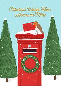 Tap to view Red Postbox Across the Miles Christmas Card