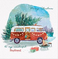 Tap to view Wonderful Boyfriend at Christmas Campervan Card
