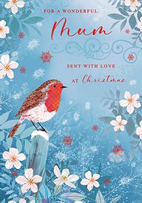 Tap to view Wonderful Mum at Christmas Robin Card