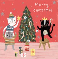 Tap to view Illustrated Cats Christmas Card