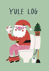 Tap to view Yule Log Christmas Card