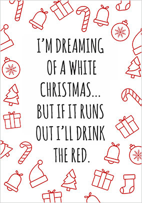Red Wine Christmas Card
