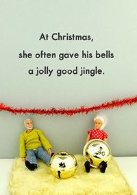 Tap to view She Jingled His Bells Christmas Card