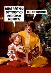 Tap to view Blind Drunk Christmas Card
