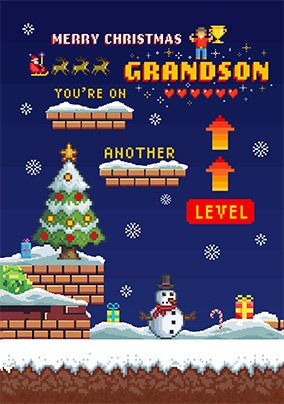 Photo of Another Level Gaming Christmas Card for Grandson