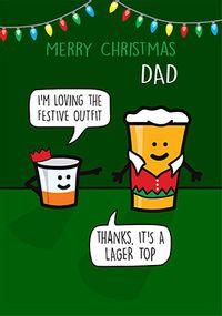 Tap to view Dad Larger Top Christmas Card