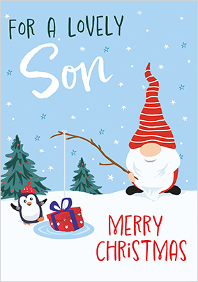 Lovely Son Gonk Christmas Card