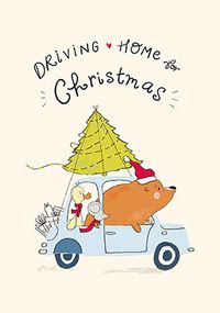 Tap to view Driving Home for Christmas Illustrated Bear Card
