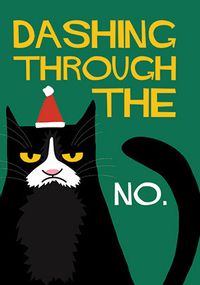 Tap to view Grumpy Cat Dashing Through The No Christmas Card