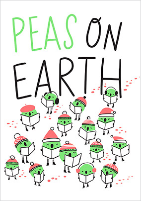 Peas On Earth Christmas Card