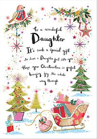Tap to view Wonderful Daughter Verse Christmas Card