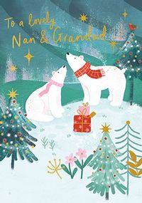 Tap to view Lovely Nan & Grandad Polar Bear Christmas Card