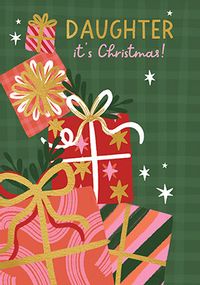 Tap to view Colourful Presents Daughter Christmas Card