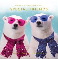 Tap to view Special Friends Polar Bears Square Christmas Card