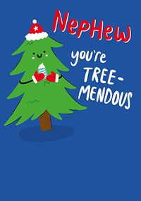 Tap to view Nephew You're Tree-Mendous Christmas Card