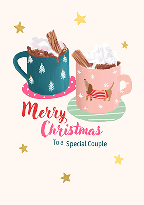 Hot Chocolate Christmas Card for Special Couple