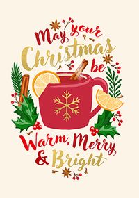 Tap to view Merry and Bright Mulled Wine Christmas Card