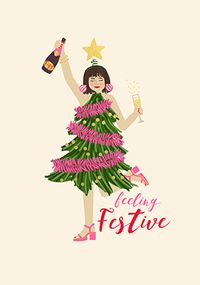 Tap to view Feeling Festive Christmas Tree Dress Card