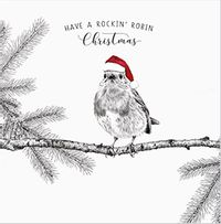 Tap to view Rocking Robin Square Christmas Card