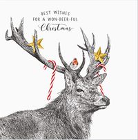 Tap to view Won-Deer-Ful Square Christmas Card