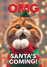 Tap to view OMG Santa's Coming Christmas Card